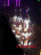 New LED rechargeable luminous champagne bucket three-layer ice bucket bar high-grade wine rack luminous wine holder beer barrel