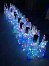 Bar champagne flash stick blaster charging lamp led magic wand champagne hat