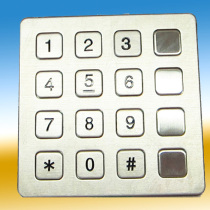 Metal password keyboard Industrial keyboard Metal digital door keyboard stainless steel anti - riot keyboard