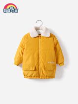 Boys  coat cotton coat Autumn and winter baby padded warm quilted jacket Childrens cotton clothes Little girl child baby thickened winter clothes