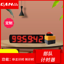 LED countdown semi-outdoor external large timer stopwatch competition military training can be external pressing bracket