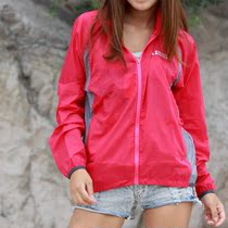 Summer sports sunscreen windbreaker womens breathable skin coat outdoor UV protection loose quick-drying ultra light thin