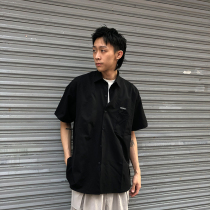 KTDA 2020ss spring and summer new curved split hem short sleeve mens and womens loose tooling casual Joker shirt