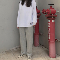 SDCPCCBB 2020 autumn and winter fashion brand two-color pants men and women couples National tide drawing rope pants trousers