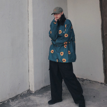 LKSTORE TWOWINLAB national tide Japanese retro bamboo overalls men and women loose straight wide leg pants