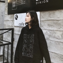 LKSTORE KTDA 2020 autumn winter plus suede long sleeve twisted hoodie male and female couple Chauga Guowei