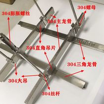 Hot sale real 304 stainless steel integrated ceiling light steel Triceratops skeleton kitchen and bathroom aluminum gusset plate universal mounting accessories