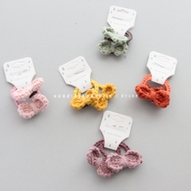 Childrens hair accessories hand woven solid color bow baby hairclip mini Hairband girl bbclip headdress