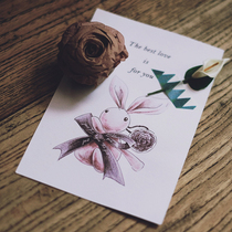 Special custom evergreen rabbit card