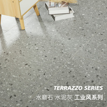 Nordic gray industrial wind terrazzo laminate wood floor cement grain marble parquet old floor