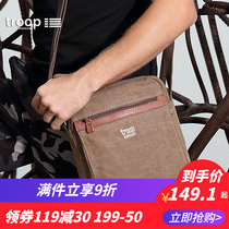 Mens single shoulder bag Leisure diagonal satchel canvas sports bag Mens brief Diagonal Satchel Individuality Retro Single Shoulder Bag VERTICAL VERSION