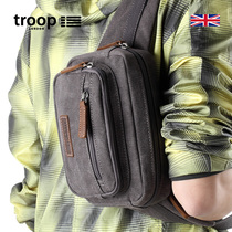 Troop Purse Strings Male Multifunction Canvas Outdoor Large Capacity Sports Practical Casual Chest Bag Cashier for mens purse