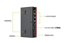 5 port POE switch 48v GB output