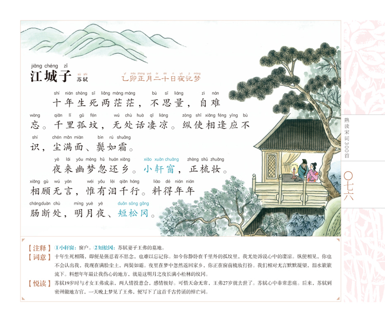 熟读宋词300首唐诗300首312页全彩图注音注释版中国古诗词宋词三