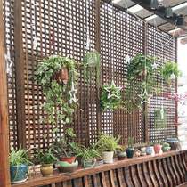 Carbonized anticorrosive wood fence screen partition garden climbing tree wooden fence courtyard grid fence guardrail Outdoor