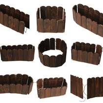 Carbonated indoor balcony outdoor anti-corrosive wood flower garden fence wood fence solid wood guardrail gardening decorated with small fence