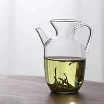 Linzi tea remembrance heat-resistant glass filter green teapot Japanese simple flower teapot tea set Imitation Song hold pot