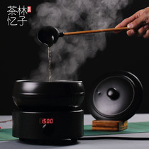 Electric pottery stove ceramic tea maker set black tea steamed tea with lid dry Bubble Bowl Health Home tea divider warm tea bowl