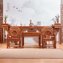 Chinese style red wood middle case six pieces combined solid wood hall furniture thorn hedgehog purple sandalwood for table African flower pears wood strips case