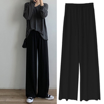 Big Code Wide Pine Pituitary Pants Woman Fat Younger Sister Summer 2022 New High Waist Display Slim Casual Straight Drum Pants Tide