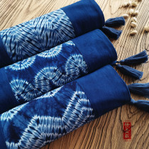 Tie-dyed tea mat Japanese-style custom size New Chinese tea mat TV counter Cloth tea table Dining table Cotton fabric tablecloth