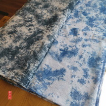 Tie-dyed fabric Yunnan handmade plant blue dyed pure cotton background cloth cloud dyed ceiling wall decoration width 115 cm