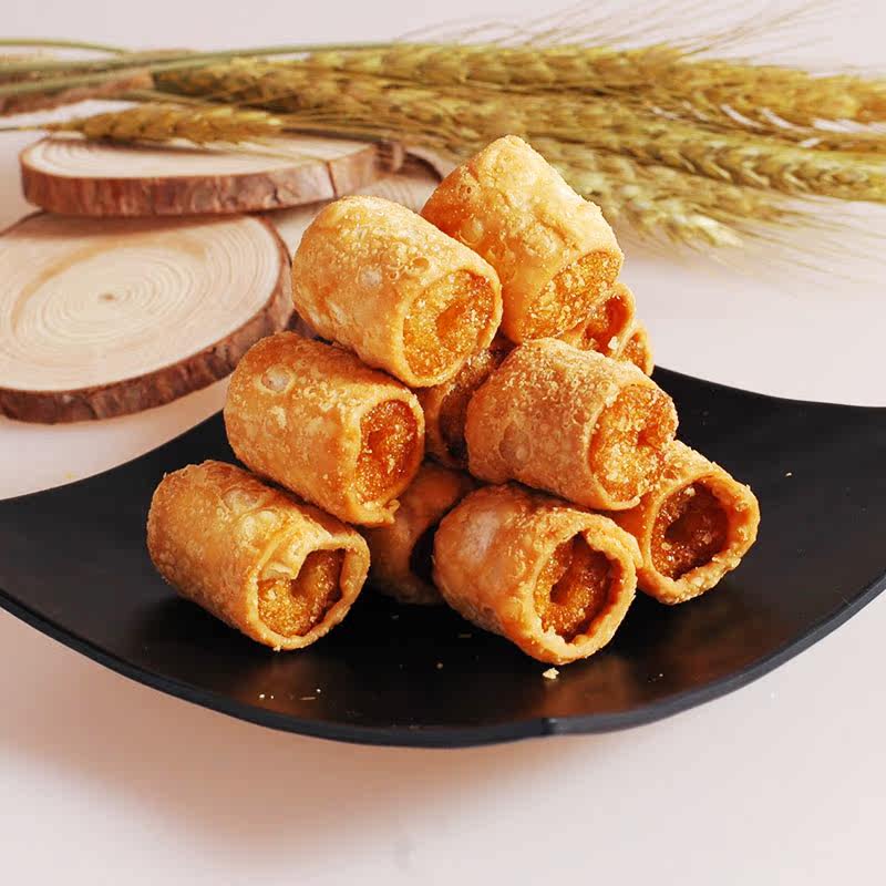 包邮 办公室零食 潮汕油炸小春卷 袋装188克 童年小吃 酥酥脆脆