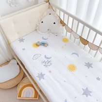 Summer Summer Childrens Matthew Cotton Pure Cotton Double-layer Gauze Baby Bed Sheet