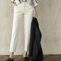 Sandro Moscoloni white western clothing pants 2022 spring summer new high waist straight drum ocean 90% smoke pipe pants