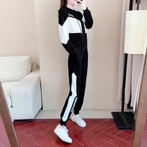 Sandro Moscoloni Korean version with cap necropolis suit womens 2022 new autumn and winter leisure sport two sets