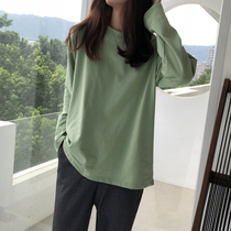 Crewneck bottoming shirt women's spring and autumn 2021 new Korean style foreign style loose fashion inside long sleeve T-shirt women's coat