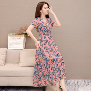 Dress women’s summer skirt Floral Chiffon Skirt
