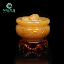 Natural Jade Poly Basin Swing Piece Living Room Home Wine Cabinet Decorations shop office Desktop Merchandize Handicraft
