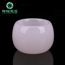 Natural Jade Stone Tea Cup Master Cup Single Cup Tasting Cup Personal Handmade Cup White Jade Porcelain Kung Fu Tea Set Cup
