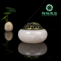 Natural jade incense burner large sandalwood incense burner creative indoor Buddha ash tray zen tea ceremony ornaments