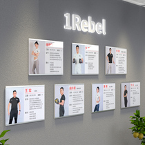 Magnetic media box A4 certificate acrylic paste photo frame display card coach Wall teacher introduction Regulation System Card