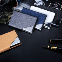 Business card holder mens business high-grade creative metal simple womens business card box exhibition gifts free lettering customization