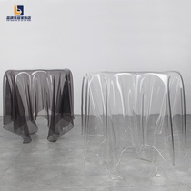 European Acrylic Ghost Table Magic Table Transparent Creative Tea Several Club Roundtable
