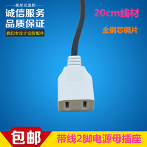 Hot selling full copper core power supply female head two-pin monitoring with wire female plug socket 220V household