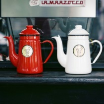 Japanese kalita kalita hand-punched pot Cranel fine-mouthed Japanese hand-punched coffee pot enamel enamel coffee kettle