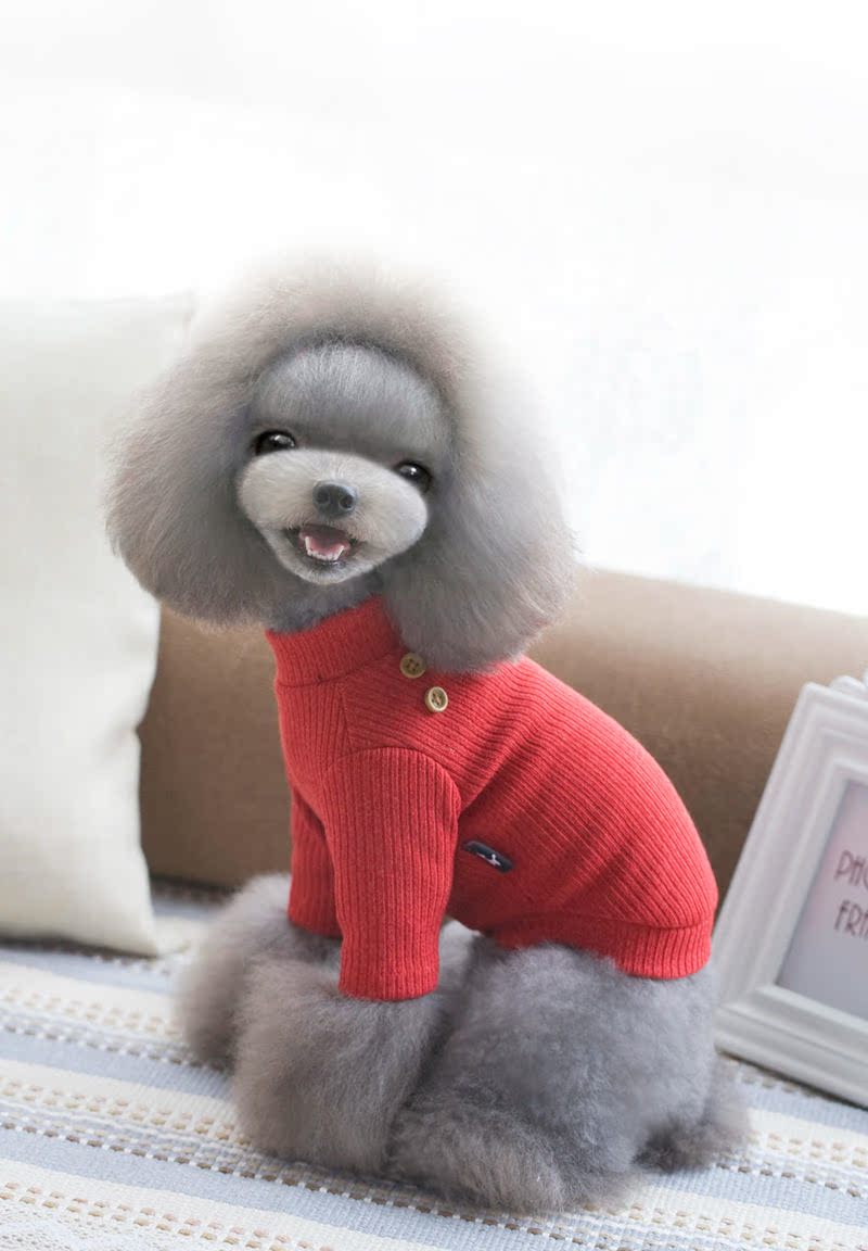 趣派cheepet柔软舒适宠物针织打底衫 泰迪贵宾犬衣服秋冬比熊衣服