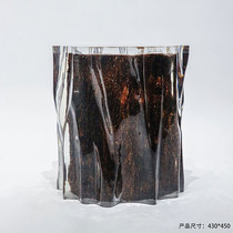 Deri Creative Epoxy High Transparent Mound Stool Original Charcoal Burning-like Decent Board Room Soft-Hotel Villa