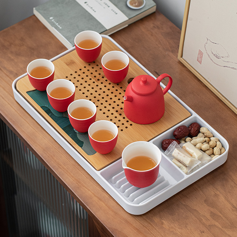 Japanese porcelain constant hall kung fu tea tea tray household water dried bamboo tray table little sitting room tea sea suits for