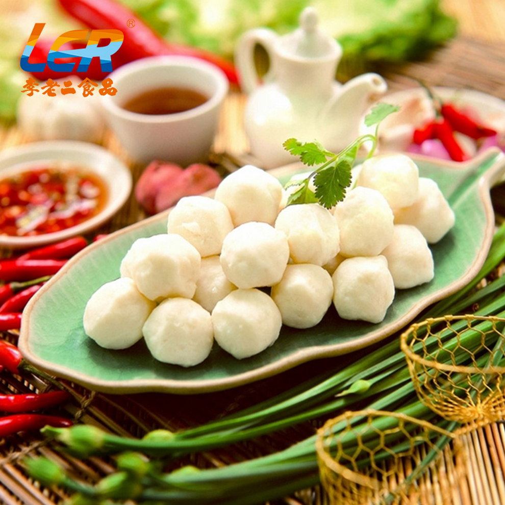 汕头农特产馆 达濠李老二 手拍鱼丸 500g 心瓷食品 潮汕特产 鱼丸_不