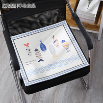 Summer office chair cushion Summer computer chair cushion Ice Silk cartoon cushion breathable non-slip student seat cushion mat