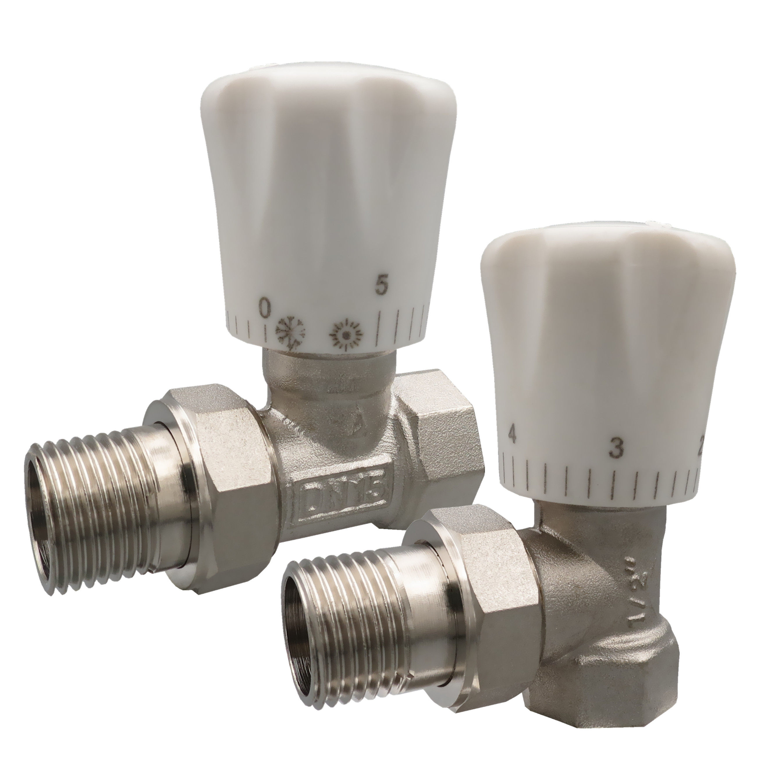 直式角式暖气片专用温控阀散热器专用阀门小竹篓地暖调节阀进水阀