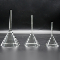 Glass funnel triangle funnel cone funnel 40 50 60 75 90 100mm experimental equipment