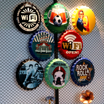 Vintage Beer Bottle Cap Stereo Wall Hanging Wall Decor American Style Shop Bar Cafe Wall Decor