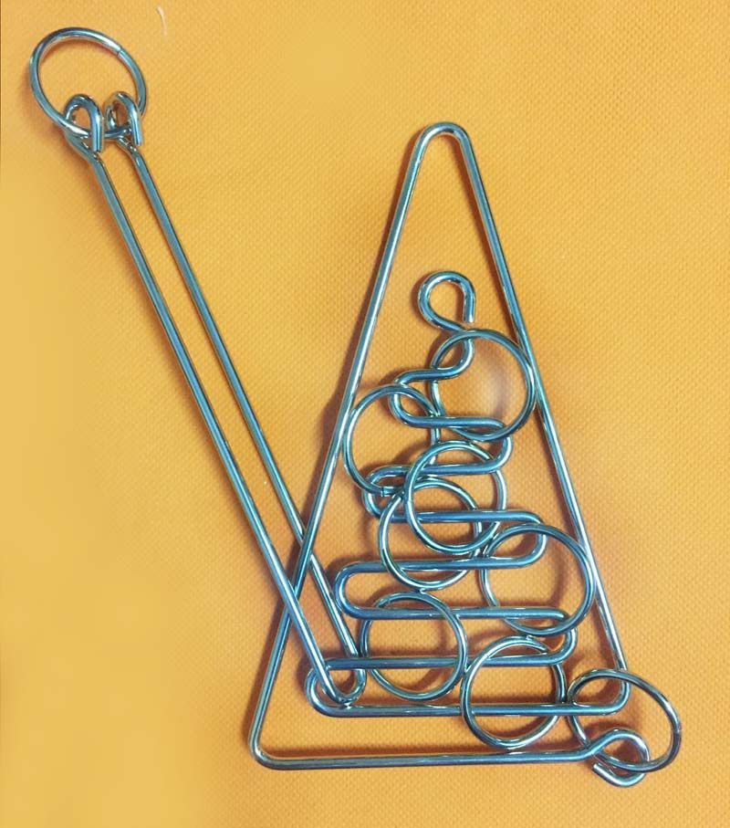 特大号九曲环 复杂款难度大 金属铁制益智解环玩具经典智力巧连环