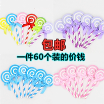 Birthday Cake Decoration Inserted cake Inserts Flag Baking baking Decorative Inserts card Card Stick Candy inserts Flag a pack of 6